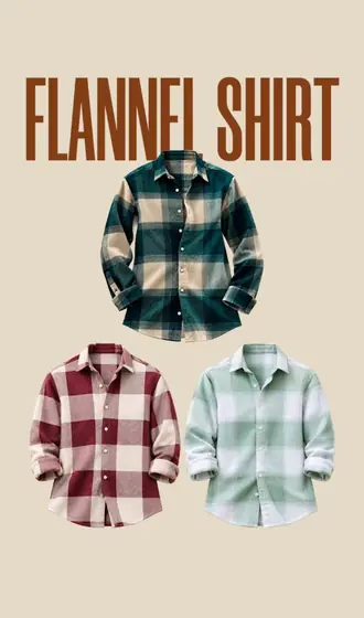 Teal, Maroon & Mint Flannel Shirts — men's wear at Panchayati Yaar Clothing, Bhopal
